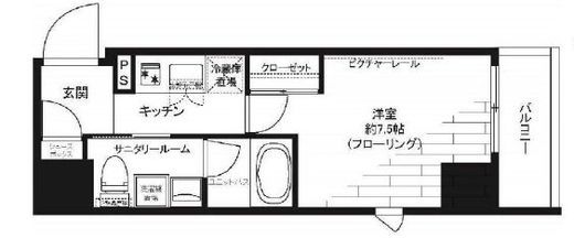 グランドコンシェルジュ神楽坂α 7階 間取り図