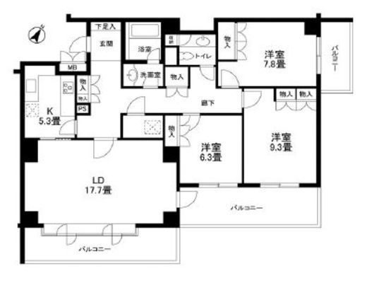 ステラメゾン碑文谷 105 間取り図