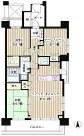 イーストコモンズ清澄白河サウスフラッツ 8階 間取り図