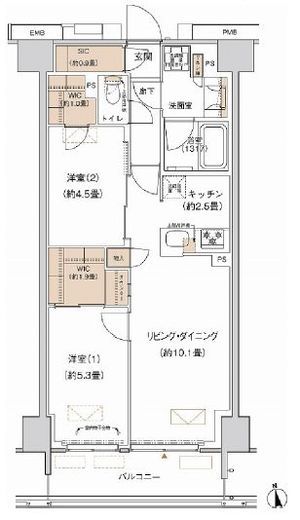 プライムネクサス大森北 519 間取り図