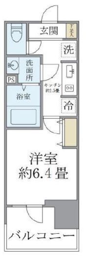フェルモ横浜桜木町 2階 間取り図