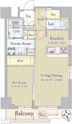 グロリアス西荻窪 402 間取り図