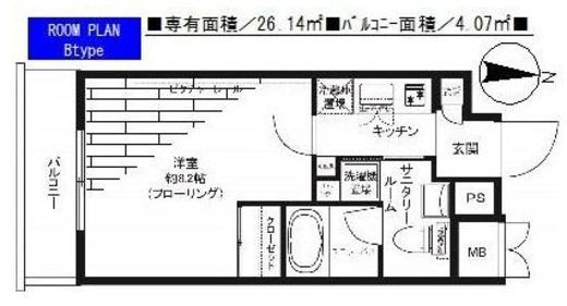 グランドコンシェルジュ神楽坂α 3階 間取り図