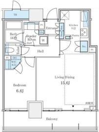 パークタワー西新宿 603 間取り図