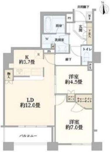 リビオ橋本タワーブロードビーンズ 24階 間取り図