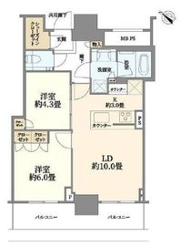 ブランズタワーみなとみらい 3階 間取り図