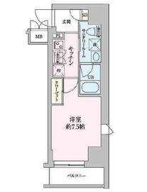 グランドコンシェルジュ神楽坂α 2階 間取り図