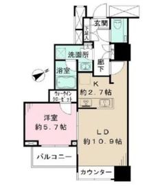ザ・パークハウス三軒茶屋タワー 13階 間取り図