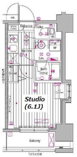 ガーラ・プレシャス川崎 6階 間取り図