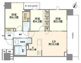 クリオ横濱桜木町 4階 間取り図