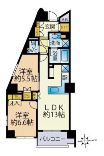 オープンレジデンシア本郷菊坂 4階 間取り図