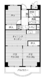 ビレッジハウス芝浦タワー 1-1208 間取り図