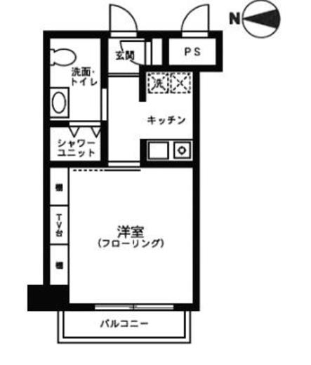 Totsu Residence Shiba (東通レジデンス芝) 1205 間取り図