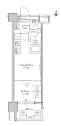 ワンルーフレジデンス錦糸町 303 間取り図