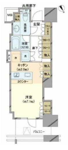 パークホームズ横濱関内 3階 間取り図