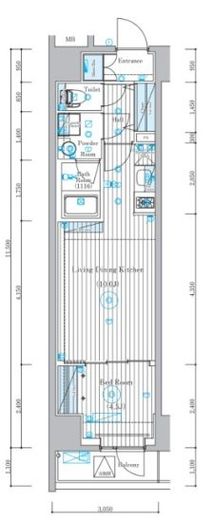 ミライズ北千住レジデンス 801 間取り図