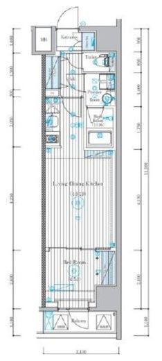 ミライズ北千住レジデンス 1003 間取り図