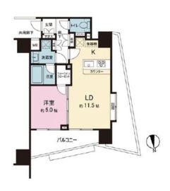 ジェノヴィア新宿御苑グリーンヴェール 2階 間取り図