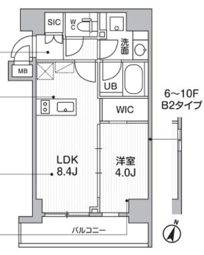 シーズンフラッツ門前仲町 201 間取り図