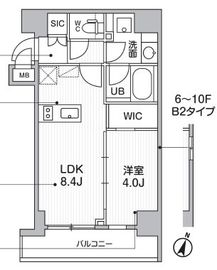 シーズンフラッツ門前仲町 201 間取り図