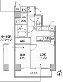 シーズンフラッツ門前仲町 702 間取り図