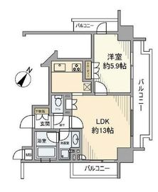 ヴィーナパルテール 6階 間取り図