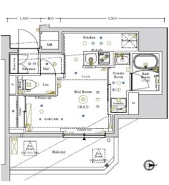 LUMEED南千住 2階 間取り図