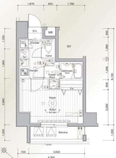 グランヴァン横濱クレストシティ 7階 間取り図