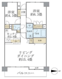 藤和シティホームズ清澄庭園 5階 間取り図