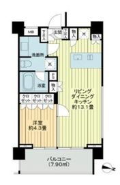 イクサージュ目黒 4階 間取り図