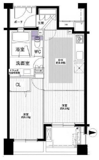 シーズクロノス新宿戸山 3階 間取り図