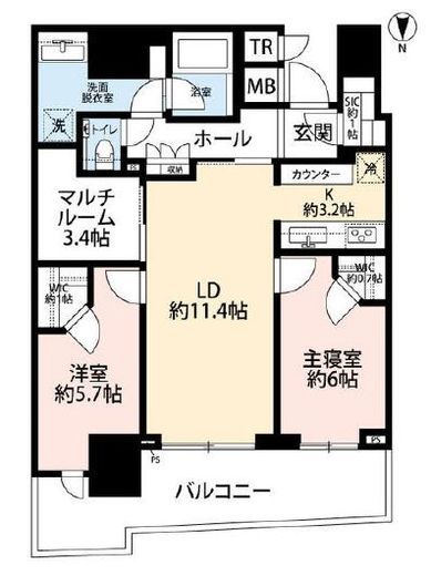 パークタワー晴海 26階 間取り図