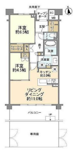 パークホームズ大倉山 1階 間取り図