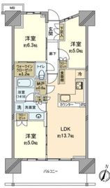 パークホームズ横浜本郷台リバーサイドヴィラ THE WEST 3階 間取り図