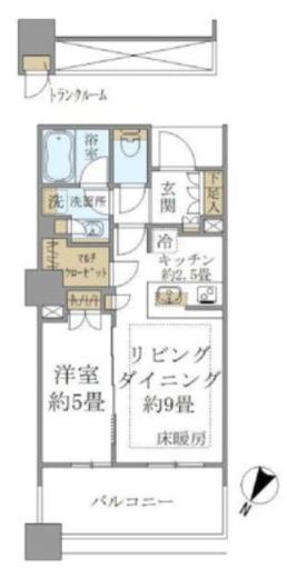 ブリリア有明スカイタワー 13階 間取り図