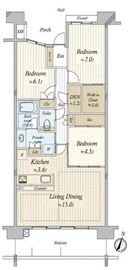 パークシティLaLa横浜 11階 間取り図