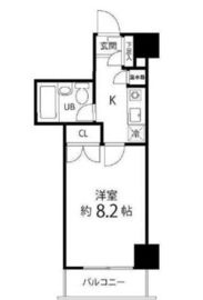 ハイリーフ芝大門 206 間取り図