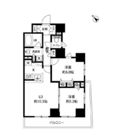 ルクレ日本橋馬喰町 701 間取り図