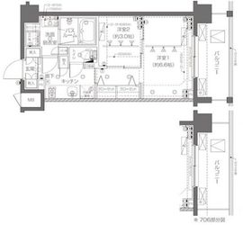 ZOOM新宿西落合 6階 間取り図