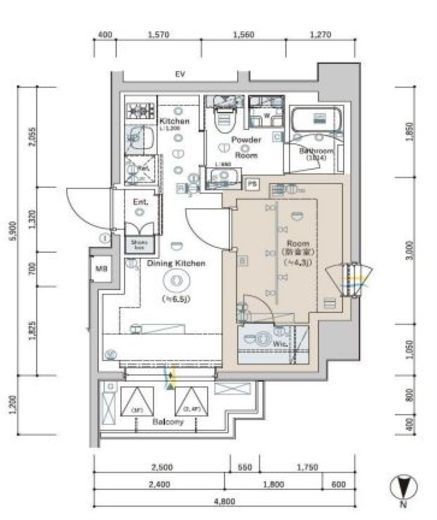 SYFORME TAKADANOBABAⅡ (シーフォルム高田馬場Ⅱ) 3階 間取り図