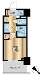 レジディア川崎 509 間取り図