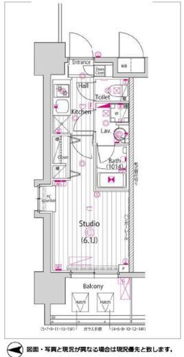 グランド・ガーラ川崎西口 5階 間取り図