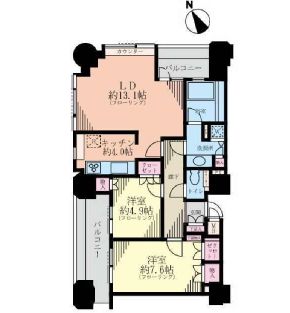 ルネ新宿御苑タワー 2101 間取り図