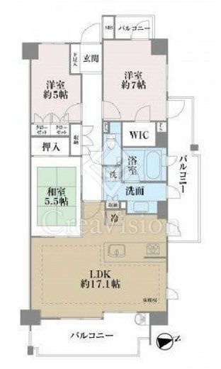ライオンズたまプラーザ美しが丘テラス 4階 間取り図