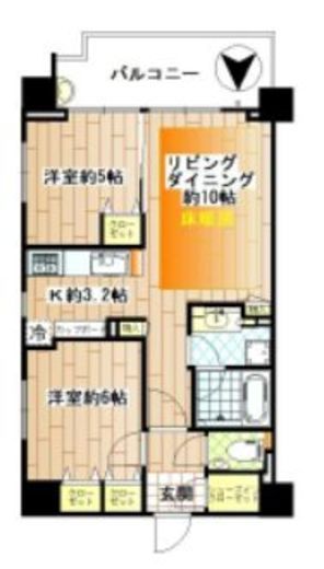 シティハウス板橋大山 14階 間取り図