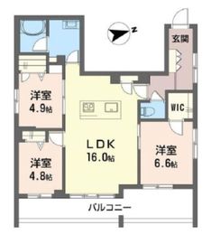 コートブランシュ湘南鵠沼 401 間取り図