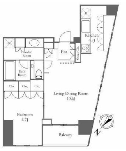 ブランズ赤坂 2階 間取り図
