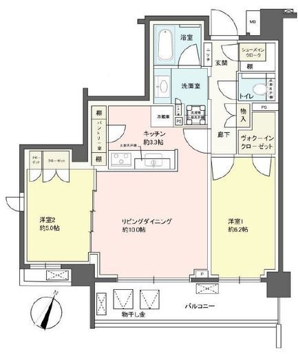 クレヴィア渋谷初台 4階 間取り図