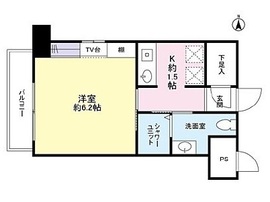 Totsu Residence Shiba (東通レジデンス芝) 306 間取り図