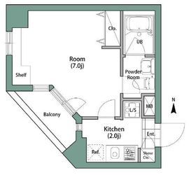 シャンブリーズ御茶ノ水 5階 間取り図